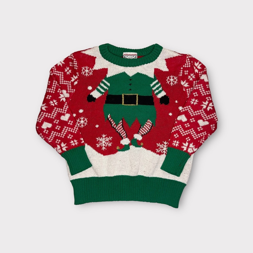 Well Worn Elf Holiday Christmas Sweater